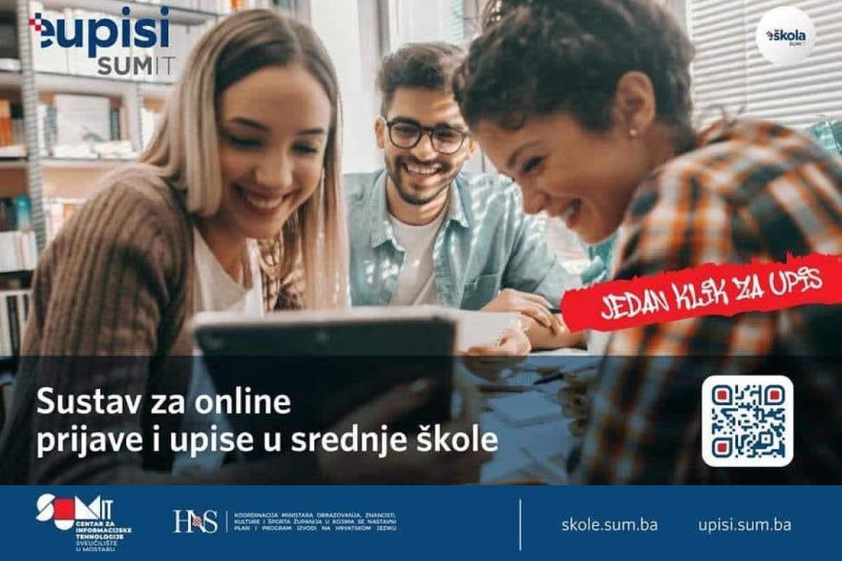Obavijest o upisu učenika u prve razrede srednjih škola Županije Zapadnohercegovačke za školsku 2025./2026. godinu
